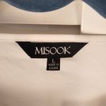 Misook ‎ Womens White V Neck Blouse Large Photo 3