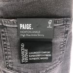 Paige Hoxton Ankle High Rise Skinny Jean Evening Willow Distressed Button Fly 23 Photo 2