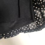 Ember Black and White Polka Dot Corset Waist 3/4 Bell Sleeve Peplum Blouse Top Size M Photo 5