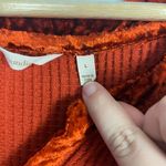 Soft Surroundings Sweater Womens Large Pullover V Neck Orange Velvet Casual Photo 2