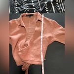 HYFVE  Gauze 3/4 Sleeve Wrap Tie Women’s Blouse Shirt Sz M. EUC Photo 6