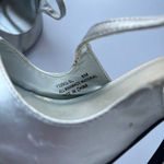 Venus Silver High-Heeled Sandals Size 8M Photo 2