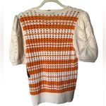 Inc international concepts orange/white striped open knit sweater med. NWT Photo 1