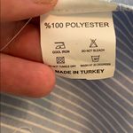 Milan Kiss blue stripe bell sleeve button up top Size L Photo 6