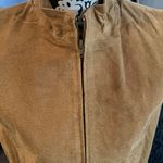 DCC MISSY Tan Color Suede Leather Front Zipper Vest Size Medium Photo 1