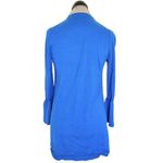 Talbots Womens Open Cardigan Knit Blue Sz Small Spring Easter Flared Slit Sleeve Photo 2