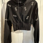 Akira  Black Embellished Women's Hoodie EITH DOLLA SIGNS Photo 0