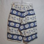 United Colors Of Benetton  Blue and White Patterned Cotton Bermuda Shorts Size S Photo 5
