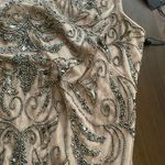 Adrianna Papell ADRIANNA PAPPEL 091880660 Nude Buff Beaded Overlay Cap Sleeveless Lined Maxi Dress $300 NWT 10 Photo 12