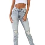 Revice Denim REVICE‎ Women's Light Blue Wash Uptown Rising Star Raw Hem Jeans Size 26 Photo 0