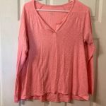 Xhilaration Xhileration Coral Polka Dot Long Sleeve Pajama Top Size Large Photo 2