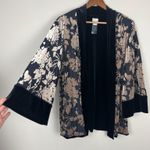 Chico's 2 Travelers Cardigan Kimono Womens 12/14 Velvet Burnout Open Reversible L Photo 4
