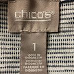 Chico's Women's Striped T-Shirt Dress Size 1/Medium Navy Blue White Terry Cloth Photo 8