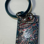Vera Bradley  Teal Paisley Wristlet with Keychain Photo 0