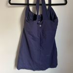 Lululemon  Scoop Me Up Navy Blue Tank Top Built in Bra Medium Athletic Lounge Gym Photo 2