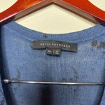 Skull Cashmere  blue asymmetrical tank blouse 100% linen sz XS Photo 2