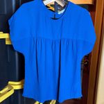 Kooba  Vibrant Blue Women's Blouse Size Medium Oversized Photo 0