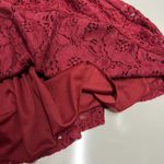 City Studio Sleeveless Lace Overlay Mini Dress in Deep Red Size undefined Photo 3