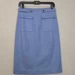 Frances Valentine Wool Pencil Skirt Blue Size 2 Photo 2