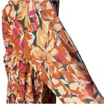 Lush Clothing Lush Floral Long Sleeve Mini Dress Orange Pink Belted Fall Women's Size Small Photo 4