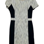 J.Crew  Tweed Color Block Sheath Tan and Black‎ Dress Size 4 Photo 0