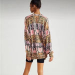 Free People Cosmos Graphic Python Oversized Pullover Small Photo 1