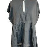 Alessia Santi Italian Subversive Artsy LagenLook Lightweight Peplum Top Large 40 Gray Photo 0