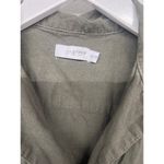 ONIA Sz Xs Olive Green Sleeveless Front Button Collared Linen Romper 1 pc Photo 7