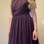 Bill Levkoff NWT Sheer High Neck Bridesmaid Formal Gown Plum, 12- runs small! Photo 4