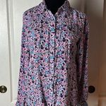 COWGIRL UP PURPLE FLORAL PEARL SNAP WESTERN LONG SLEEVE BLOUSE Size M Photo 0