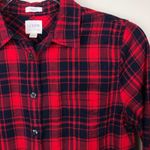 J.Crew Red Plaid Flannel Shirt Boy Fit Button Up Photo 1