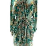 Pusheen  cat robe satin green multicolor sz XS through M Photo 0