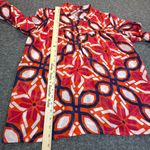 Buckhead Betties  Blouse Womens Large Red White Blue Cantina Jules Georgette Flow Photo 3