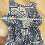 Johnny Was  100% Silk blue off white dress NEW Photo 7