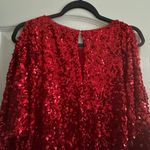 Boston Proper NTW Red Sequin Cold-Shoulder Party Dress size 6 Photo 2
