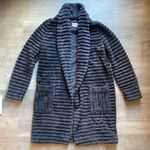 Anthropologie By Mariposa Fuzzy Robe Size XS/S Dark Gray Photo 2