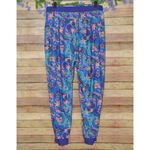 Pop Fit Cheek Boss Purple Joggers Pajama Pants Size XL Groovy Pattern Pockets Photo 4