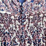 V Cristina Floral Boho Cottagecore Peasant Handkerchief Hem Mini Dres Size S Blue Photo 3