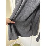 Velvet by Graham & Spencer Open Front Ribbed Cardigan Size XS Dark Gray Pockets Photo 3