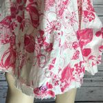 Rip Curl Rip‎ Curl white with hot pink flowers floral tattered trim skirt women's size S Photo 4