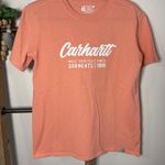 Carhartt  Womens Loose Fit Peach Coral Short Sleeve Graphic Tee Size Medium Photo 2