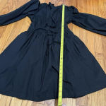 J.Crew  Black V-neck‎ Puff Sleeve Cotton Poplin Mini Dress Size 2 Photo 6