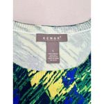 Kenar Blue Green Silk Blend Daphne Knit Top Size S Multicolor Print Short Sleeve Photo 2
