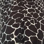 White House | Black Market Black and White Tie Front Cap Sleeve Blouse Photo 2