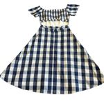 Adelyn Rae Off-Shoulder Gingham Plaid Dress Cutout Back A-Line Size Medium NWT Photo 7