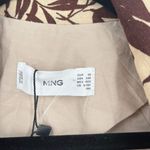 Mango MNG  NWT Women’s Tropical Linen Blend Boyfriend‎ Blazer Longline Brown XS Photo 4