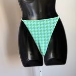 Skatie  sz L‎ Green Houndstooth High Cut Bikini Bottoms (NWT) Photo 7