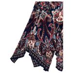 Bila Skirt Womens Medium Blue Boho Handkerchief Hem Paisley Midii Festival Gypsy Photo 6