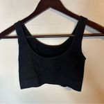 Capezio  Black Seamless Ribbed Bra Top Medium/Large Dance Activewear NWT Neutral Photo 4