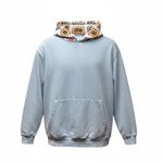JK Sia crochet hoodie. XL. Light blue mineral wash. Photo 4